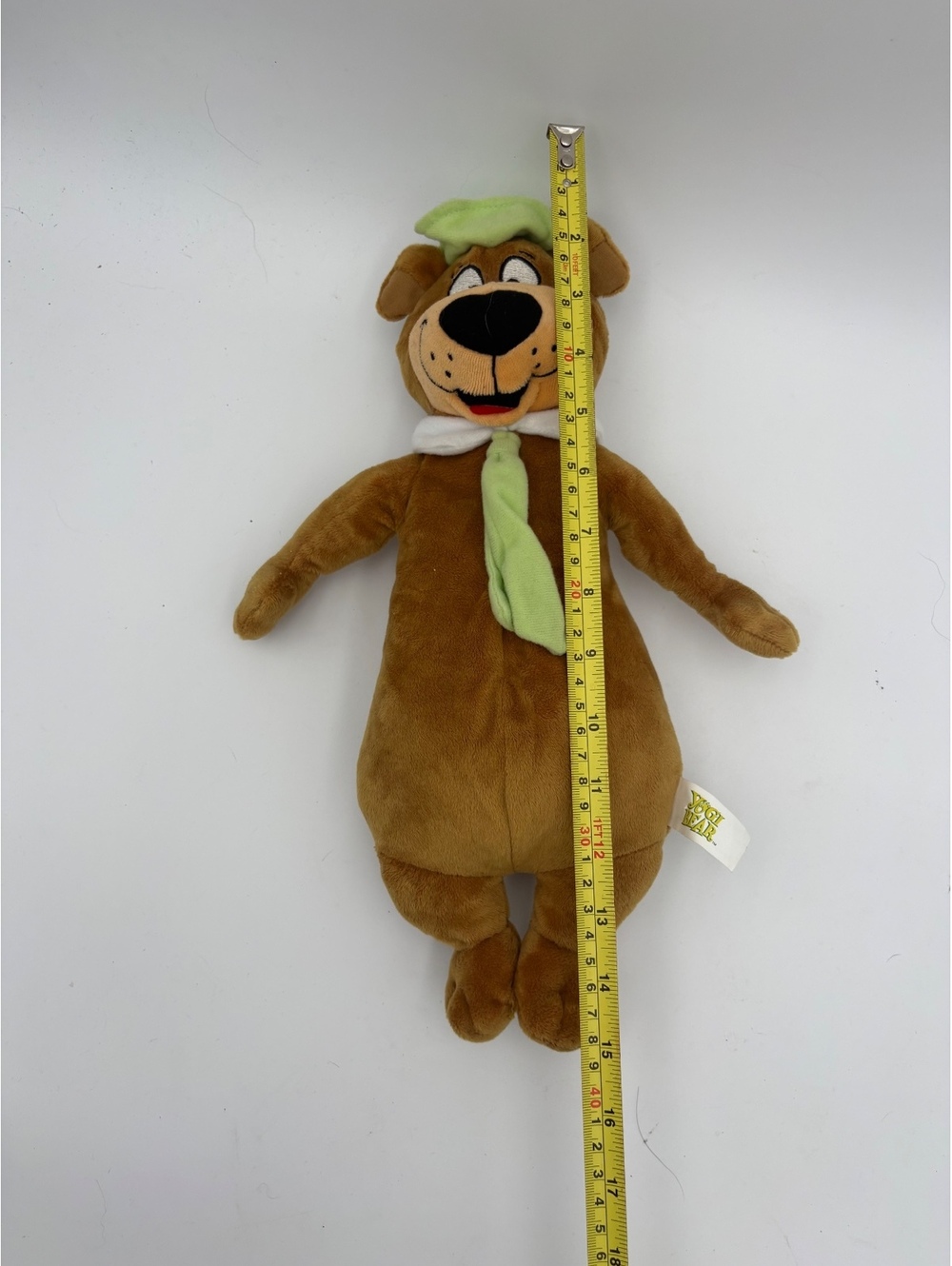 Yogi Bear Hanna Barbara 10” Plush Stuffed Toy with Green Hat and Tie - Picture 7 of 7